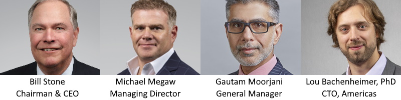 Chairman and CEO Bill Stone; Managing Director Mike Megaw; Gautam Moorjani, General Manager of Intelligent Automation Solutions and Dr. Lou Bachenheimer, CTO for SS&C Blue Prism SS&C